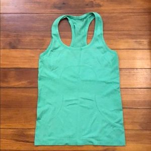 Lulu lemon green Swiftly Tech Racerback tank top